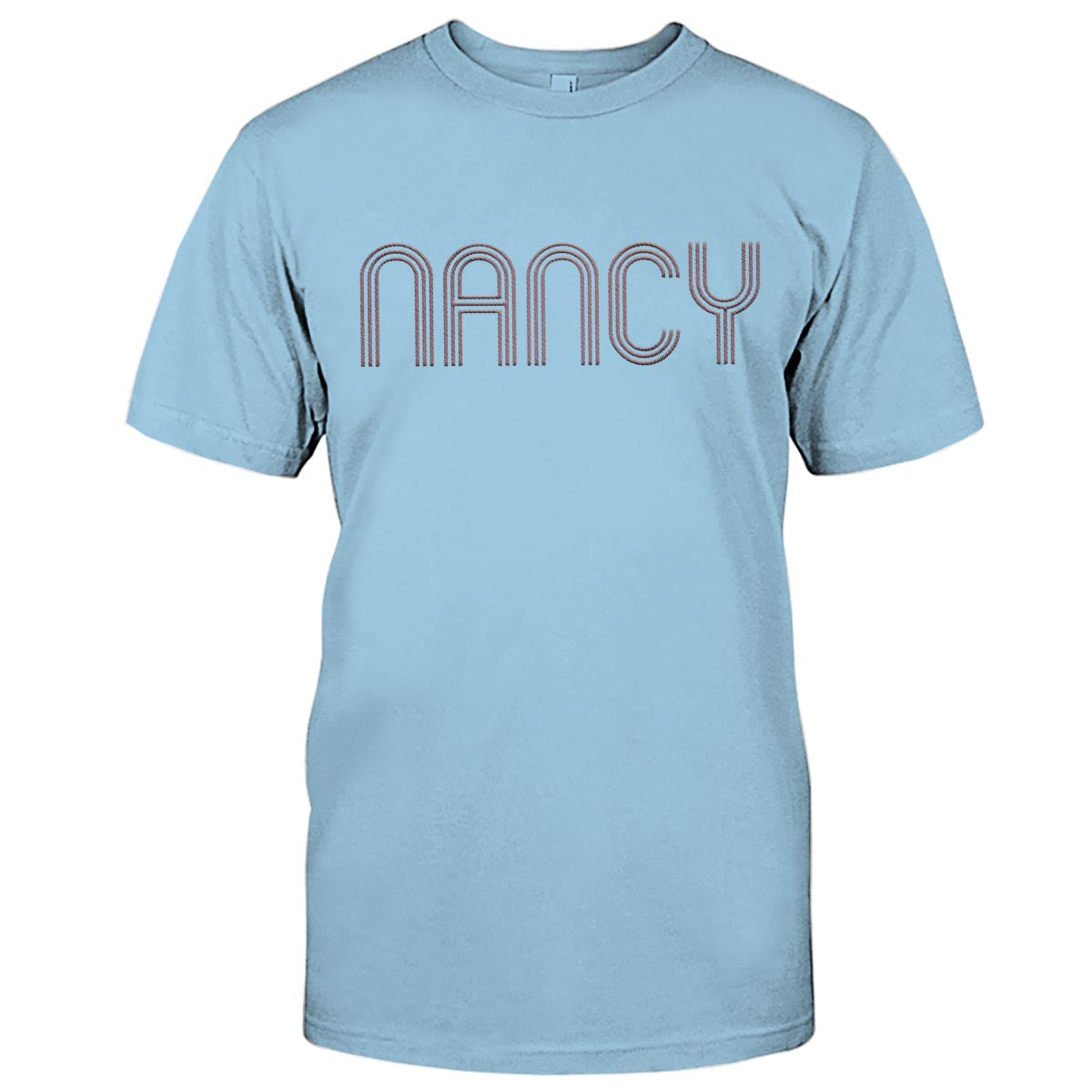 Custom Name - Personalized Couple Embroidered T-shirt