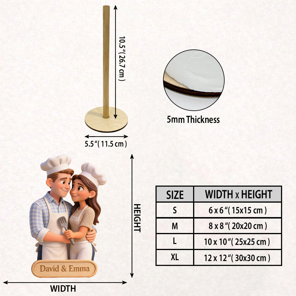 Custom Any Photo Our Kitchen - Personalized Couple Paper Towel Stand