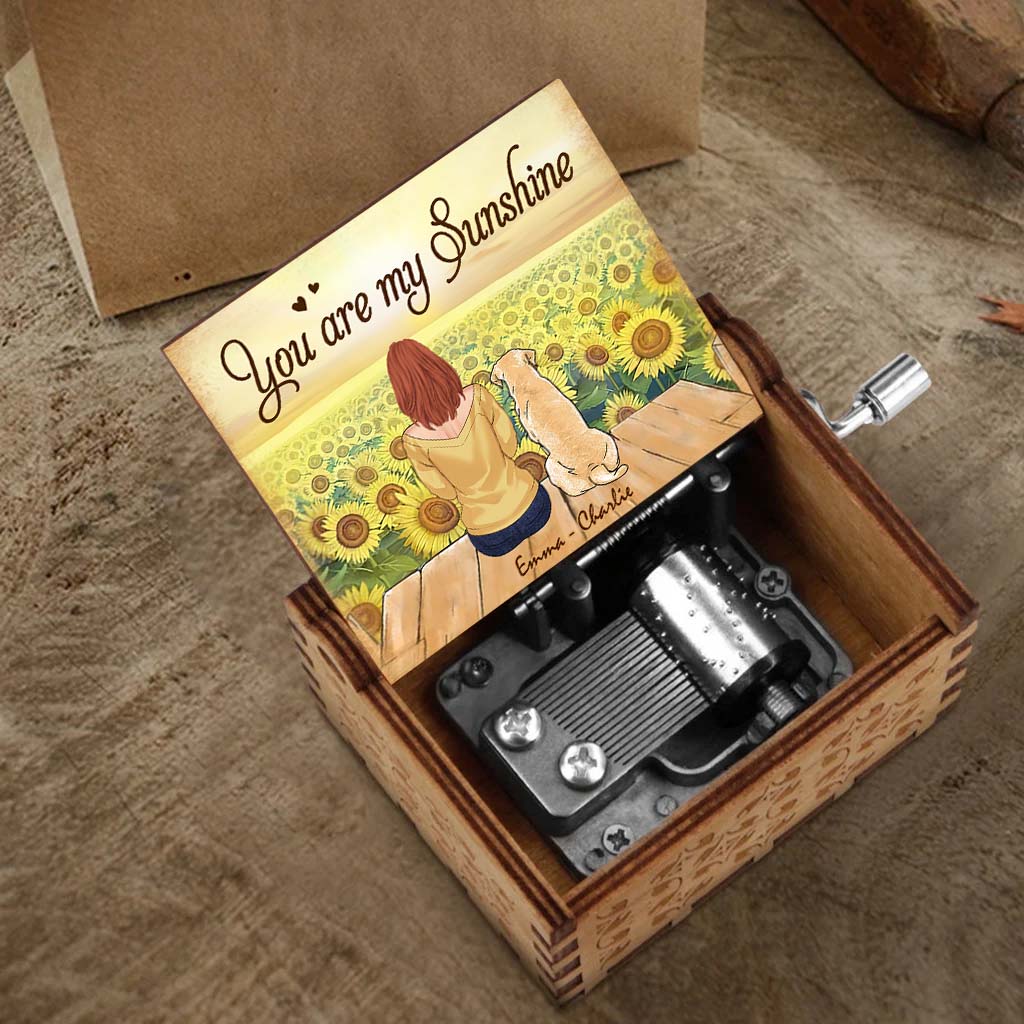 You Are My Sunshine - Personalized Mother’s Day Dog Hand Crank Music Box