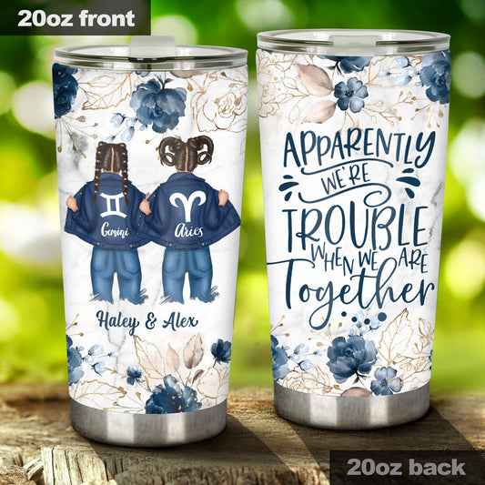 Zodiac Denim Bestie - Horoscope gift for friend - Personalized Tumbler