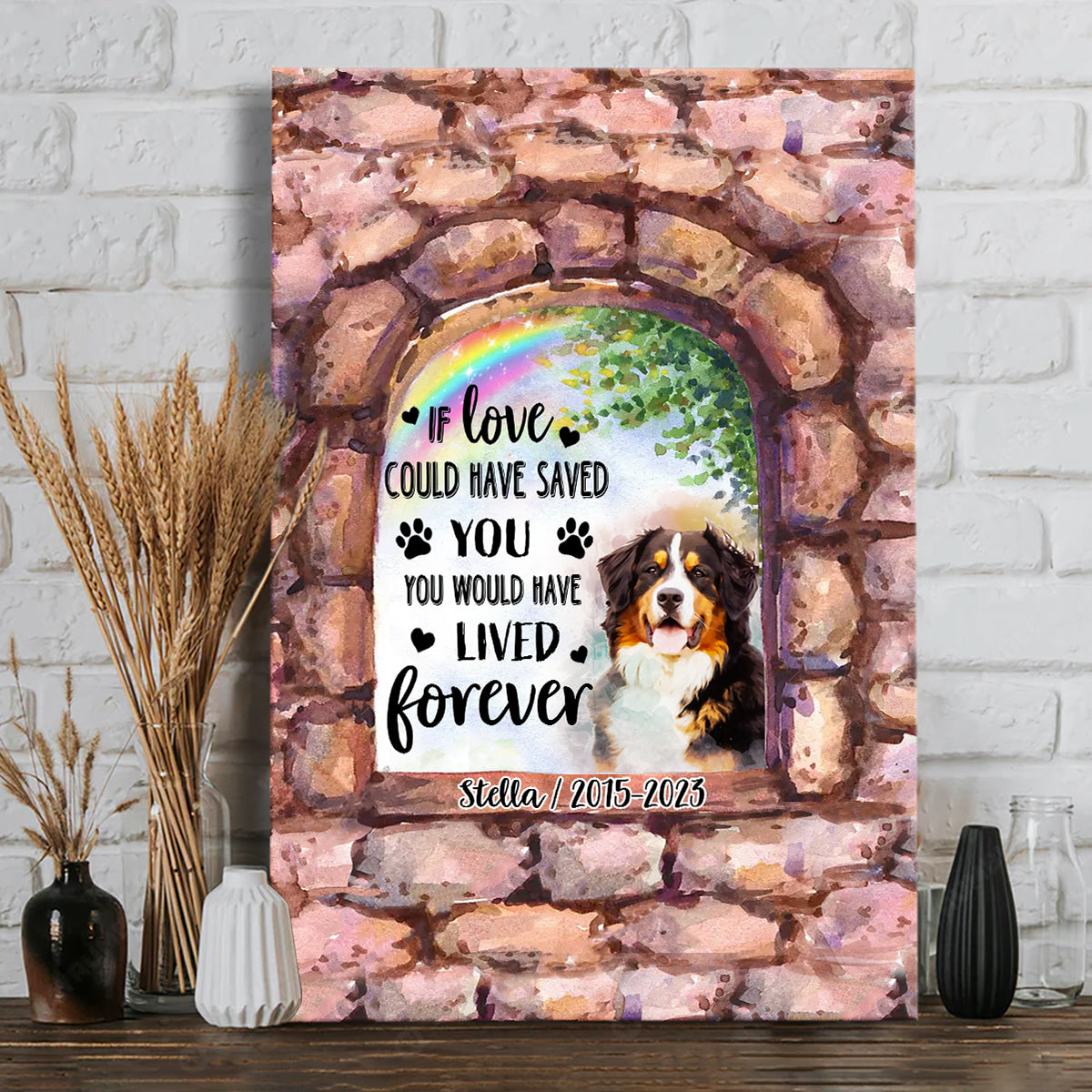 No Longer By My Side - Personalized Dog Canvas And Poster