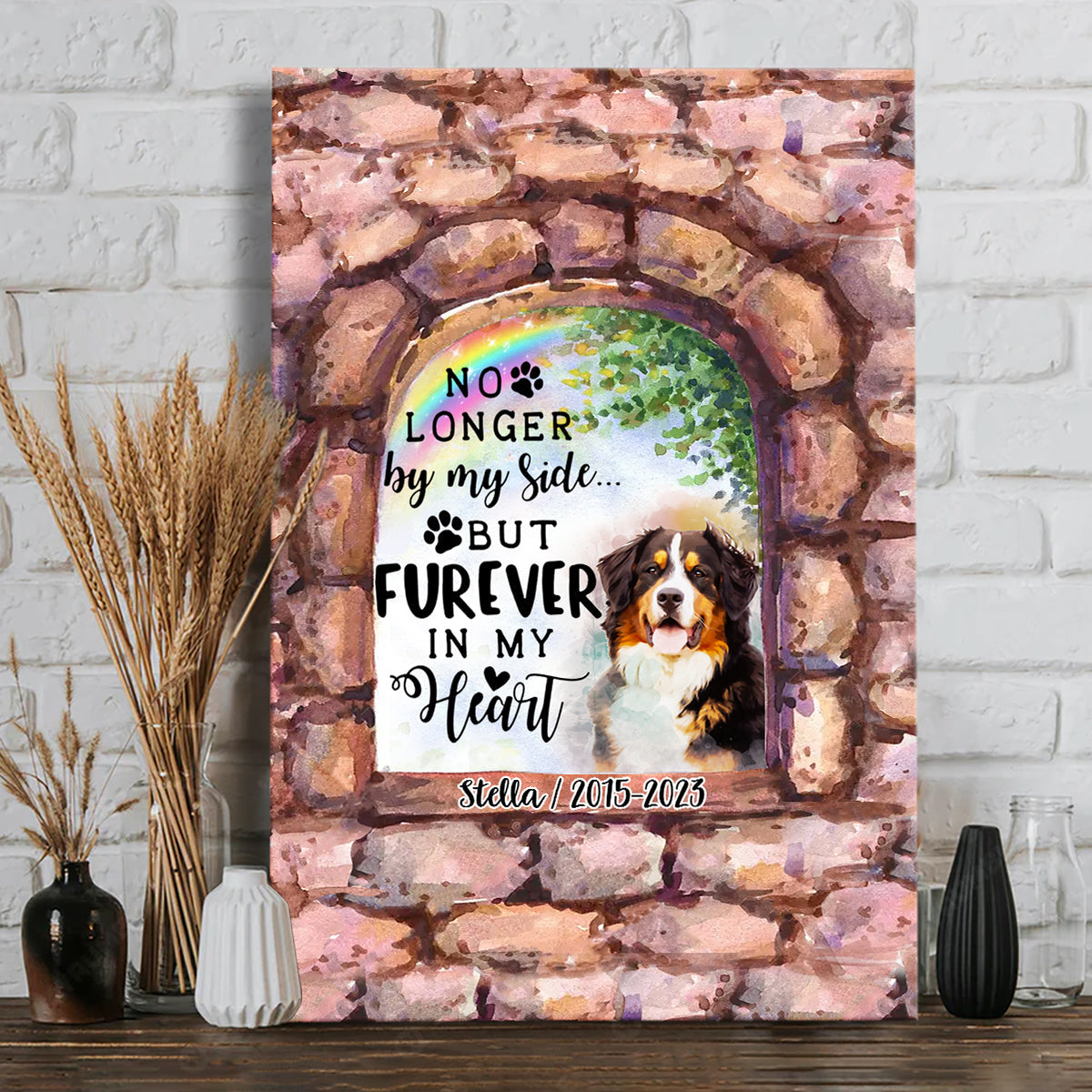 No Longer By My Side - Personalized Dog Canvas And Poster