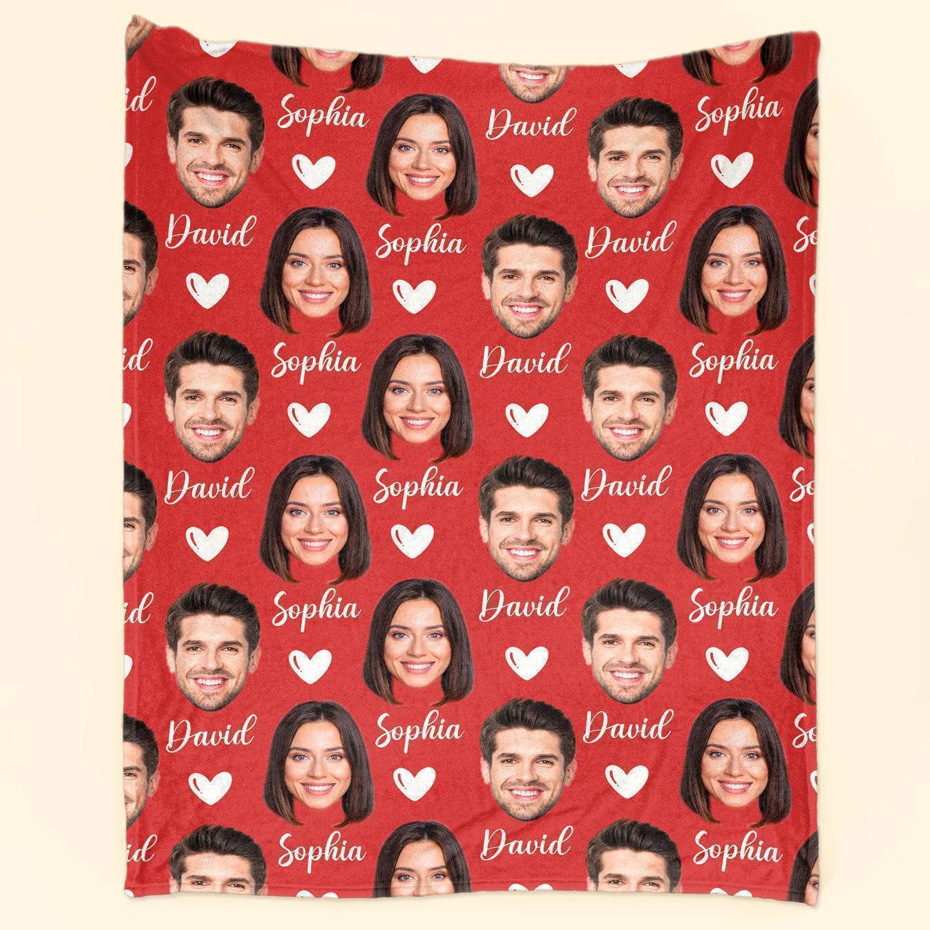 Personazlied Custom Couple Blanket - Gift For Husband/Boyfriend/Wife/Girlfriend