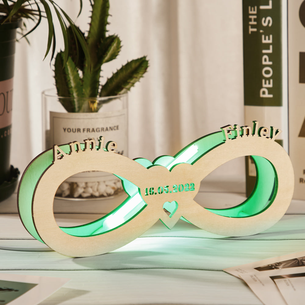 Forever In My Heart - Personalized Couple Infinity Lamp