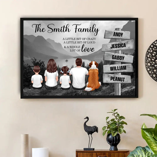 Personalized Family Camping Canvas – Lakeside Sunset, Funny Quote & Name Sign, Gift for Parents