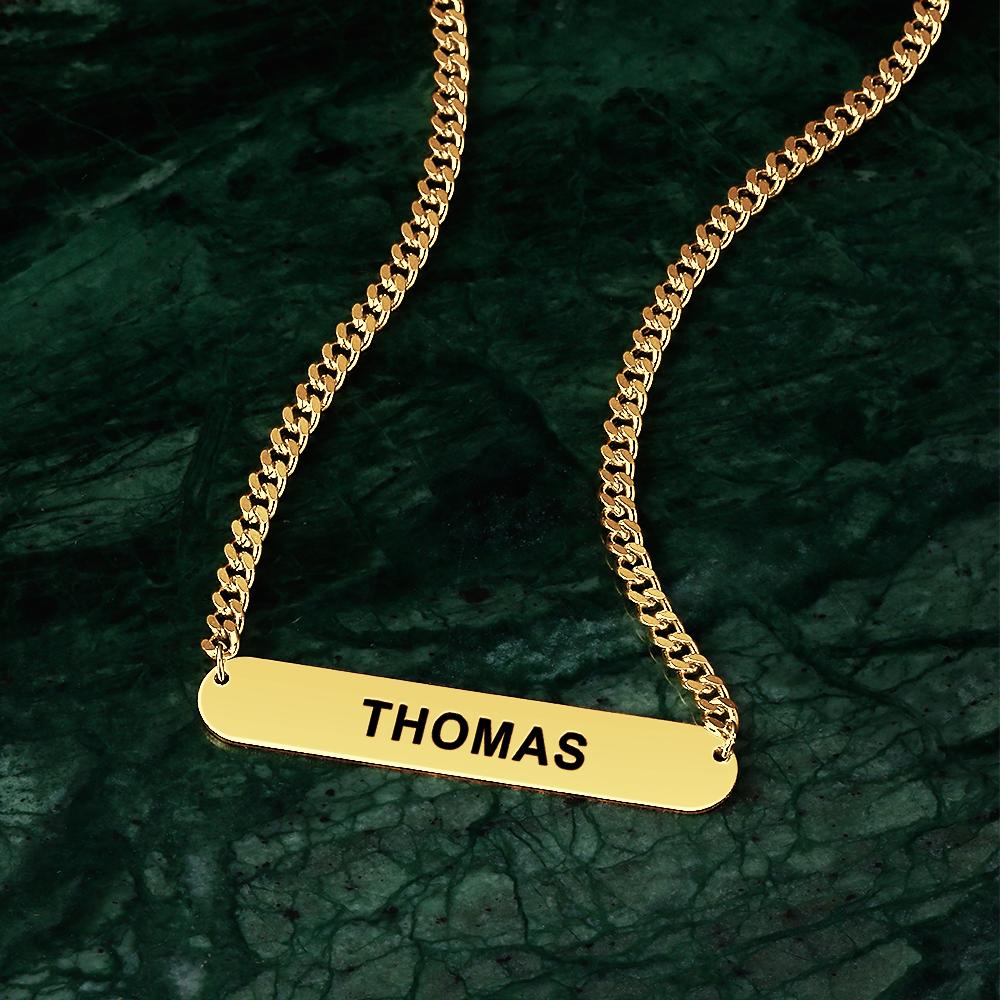 Any Name/ Text/... - Personalized Bar Necklace