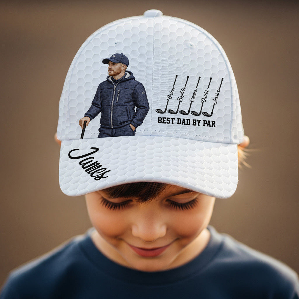 Best Dad By Par - Personalized Golf Classic Cap