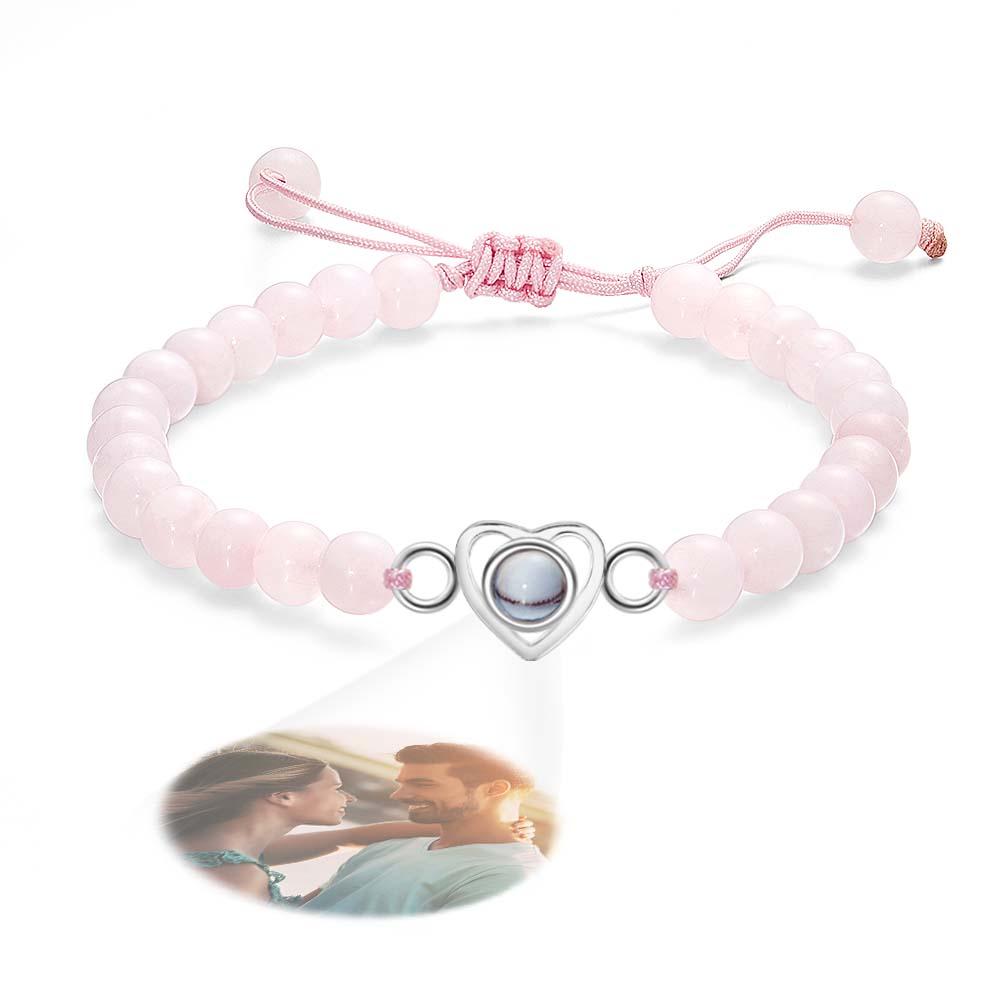 I Love You - Personalized Couple Photo Projection Beads Heart-Shaped Bracelet