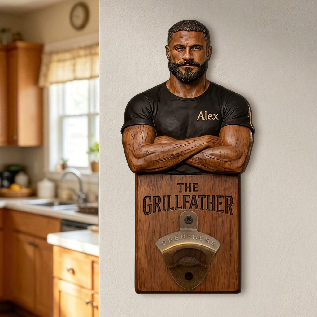 Beer Zone - Personalized Father Wall Bottle Opener