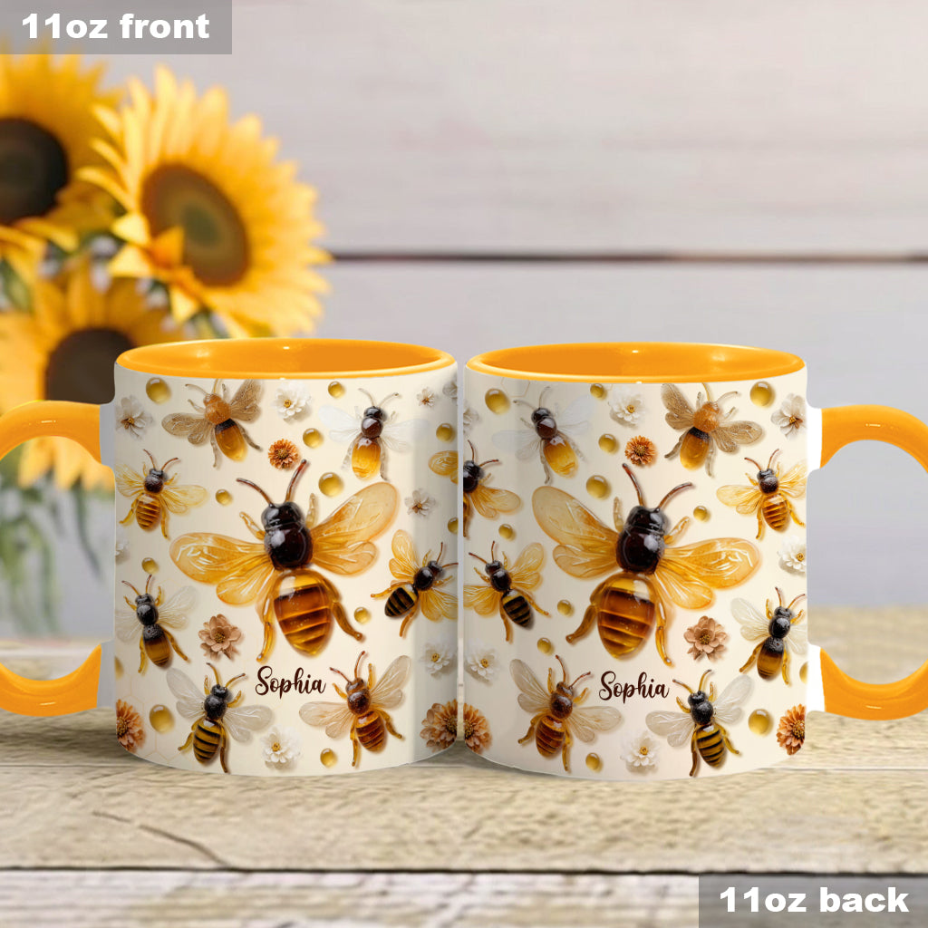 Crystal Bees - Personalized Bee Accent Mug