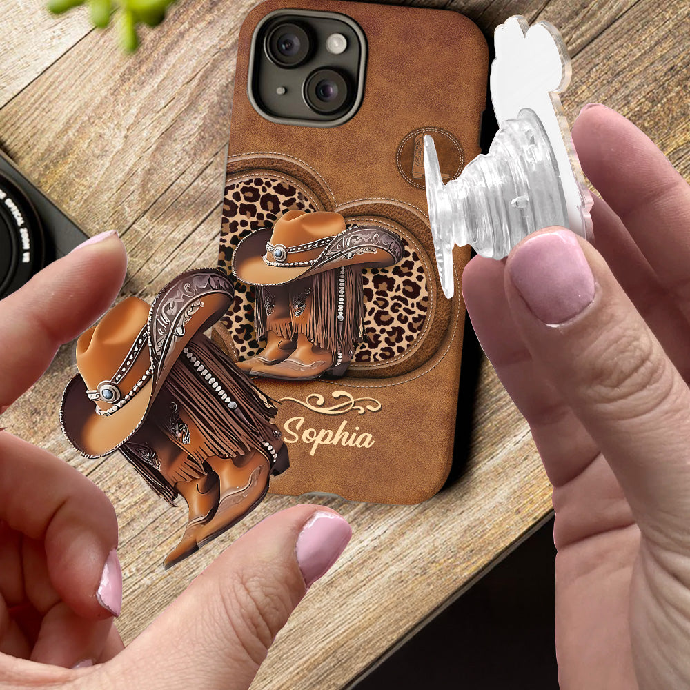 Cowgirl Boots - Personalized Cowgirl Full Print Phone Case