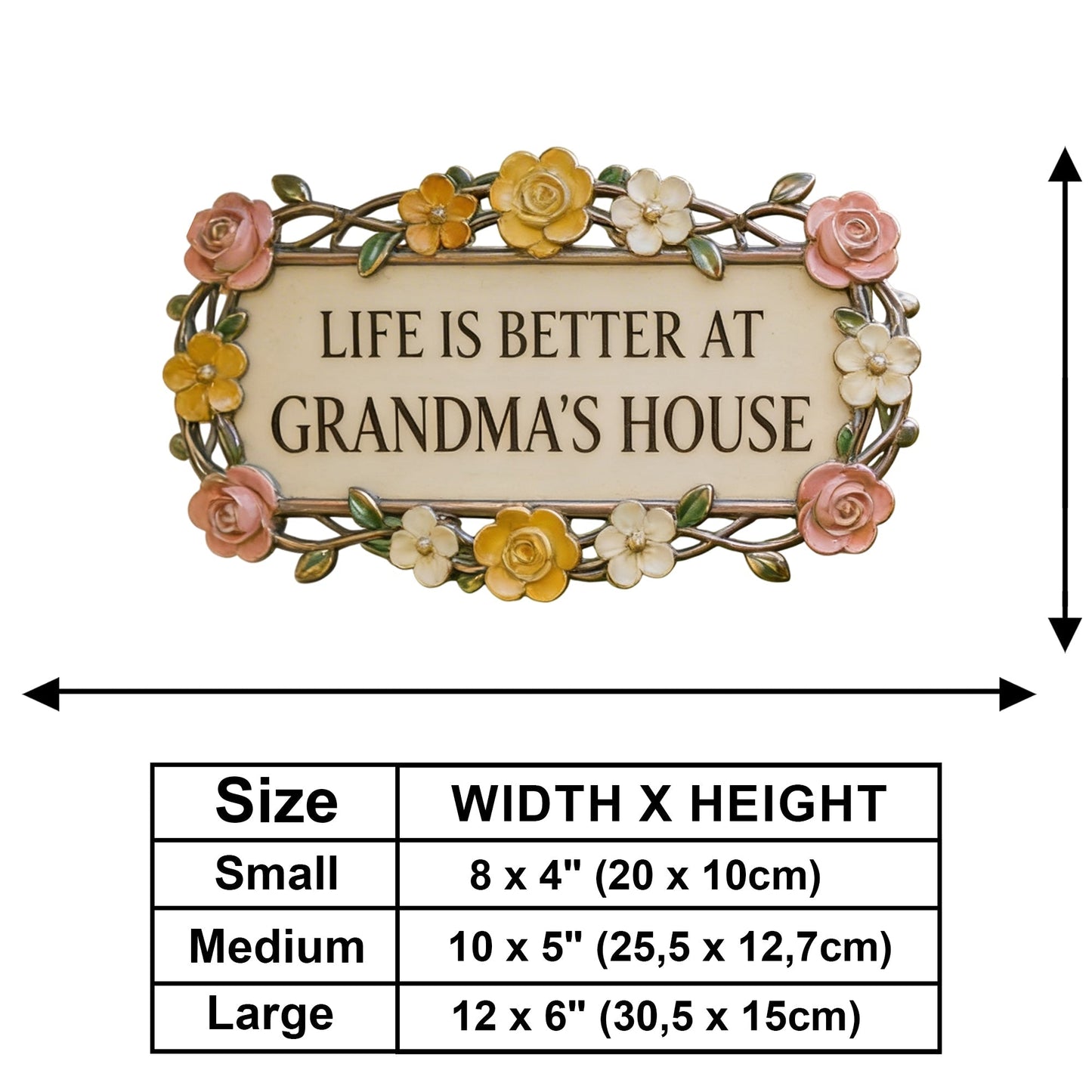 Custom Any Photo Perfect Gift For Grandparent - Personalized Grandma Wooden Wall Mount Sign