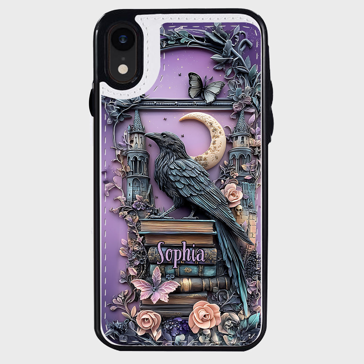 Dark Academia Book Reader - Personalized Book Foldable Wallet Phone Case