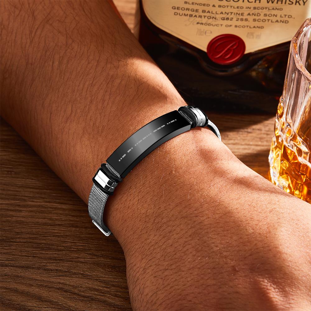 Any Word - Personalized Engraved Morse Code Bracelet