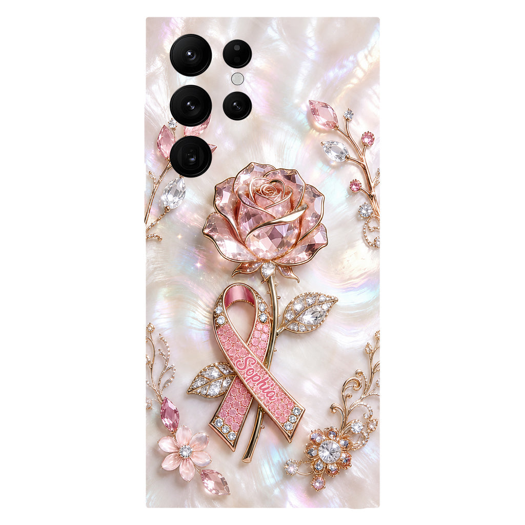 Faith Hope Love - Personalized Breast Cancer Awareness Full Print Phone Case & Phone Grip