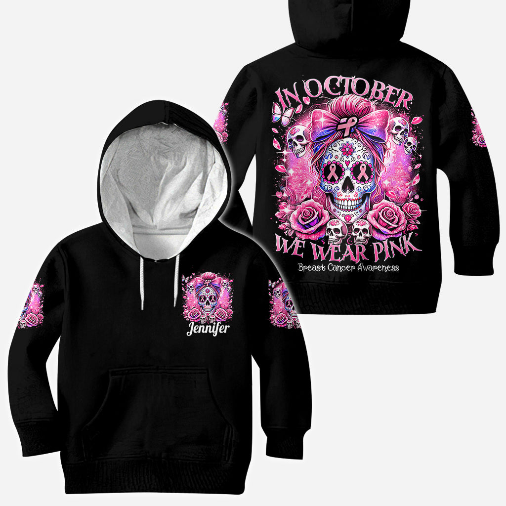 In October We Wear Pink - Personalized Breast Cancer Awareness All Over Shirt