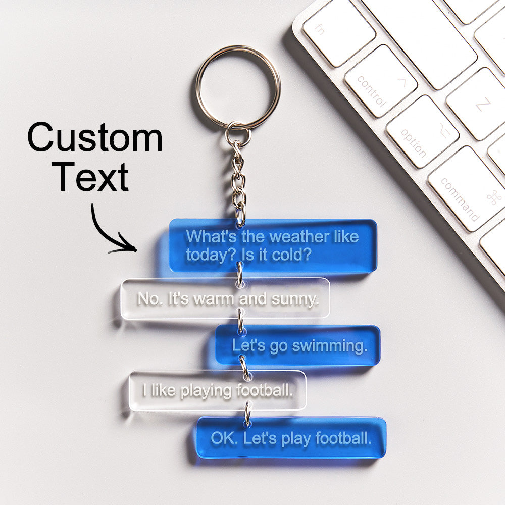 Custom Message Message Acrylic Keychain - Personalized Keychain