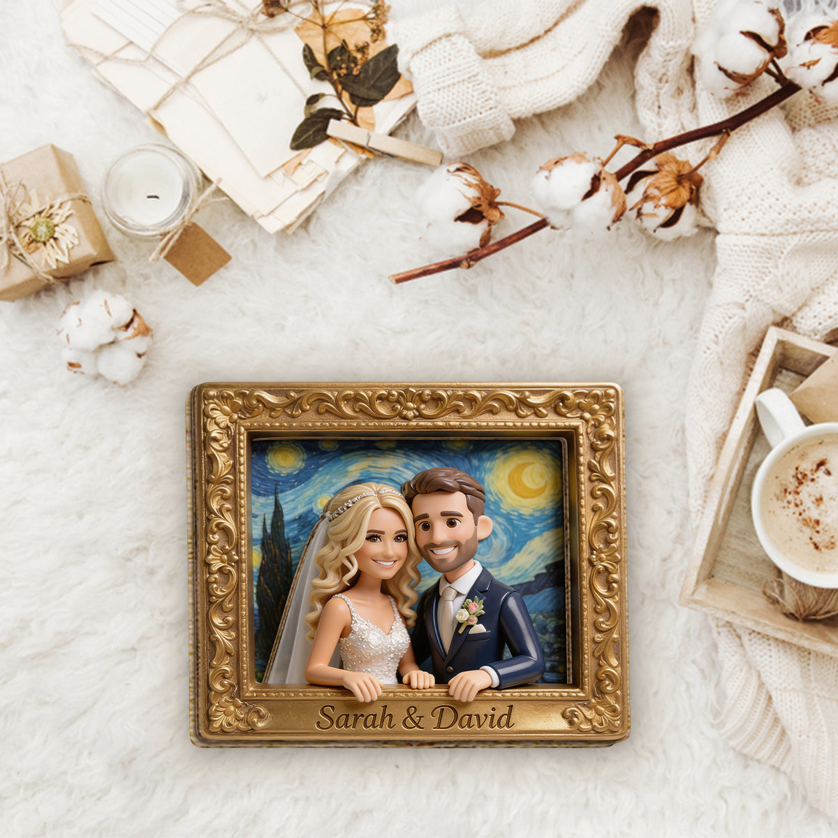 I Love You - Personalized Couple 2 Layered Wood Sign / Wood Plaque