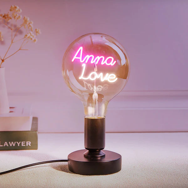 Any Name Light Bulbs - Personalized Any Name Light Bulbs Lamp