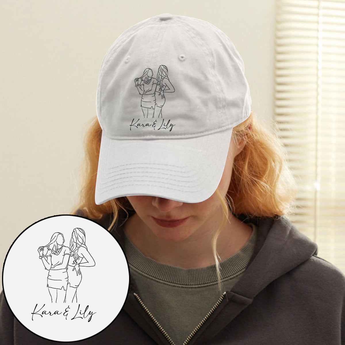 Custom Photo - Personalized Aunt Embroidered Classic Cap
