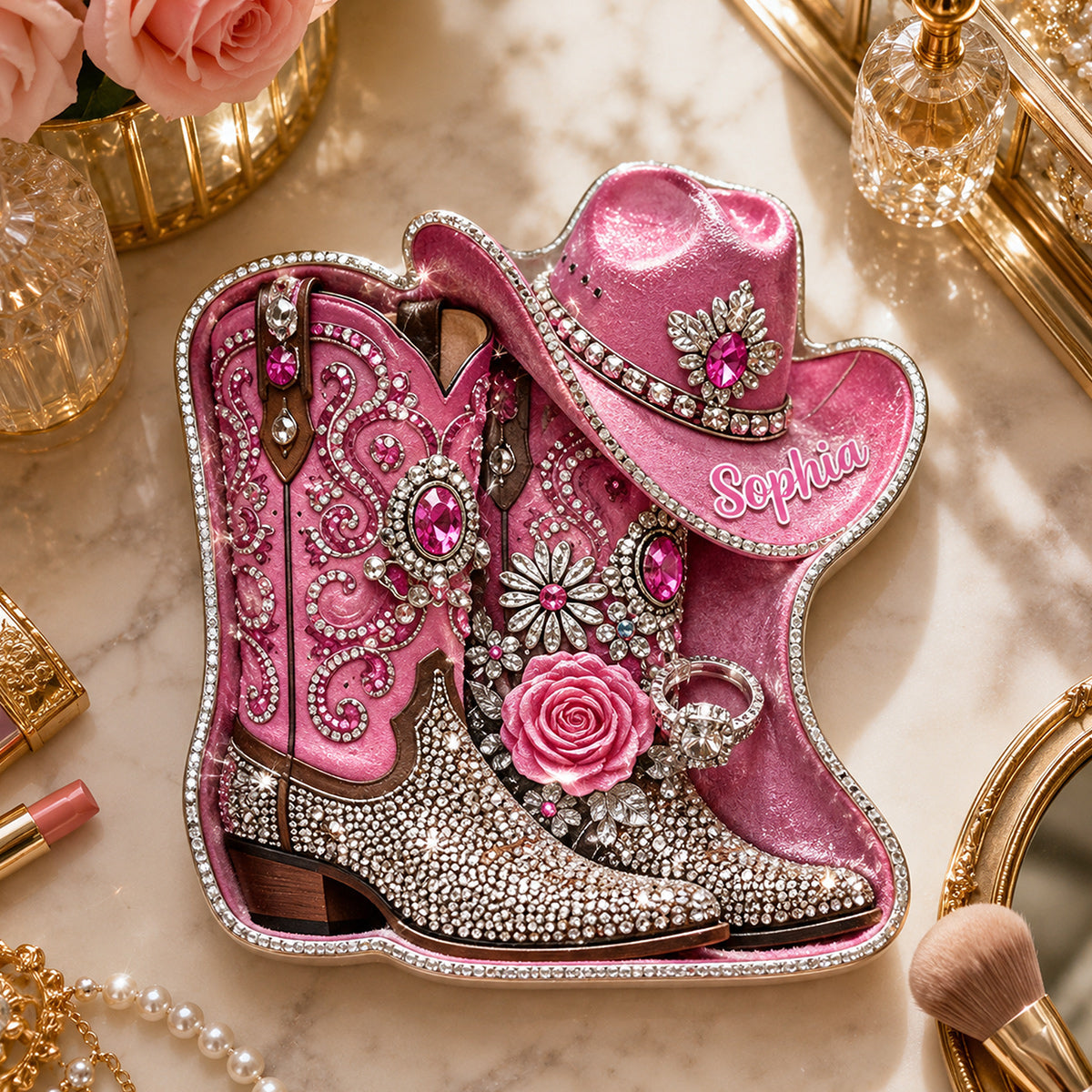 Cowgirl Spirit - Personalized Cowgirl Catch-All Tray