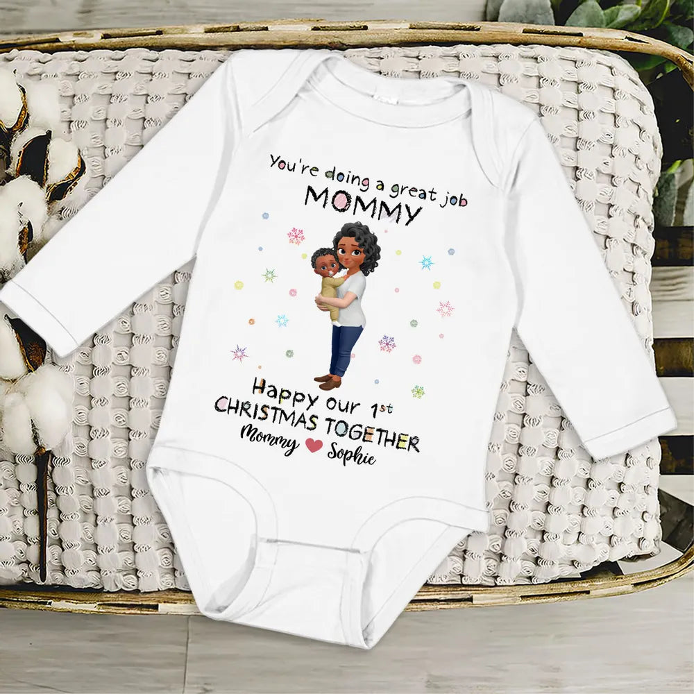 First Christmas Together Baby Onesie – A Loving Gift for Mom and Her Little One
