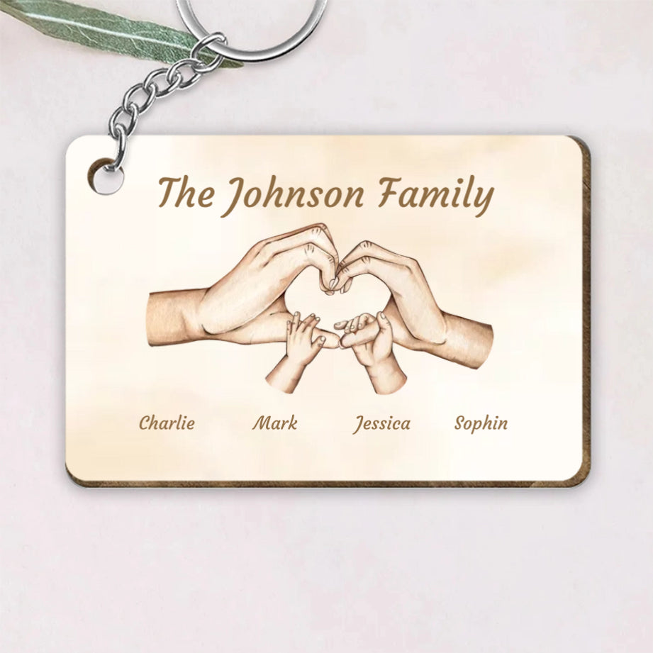 Personalized Family Hands Poster, Keychain, Plaque, Ornament, Sign - Unique Gift for Loved Ones