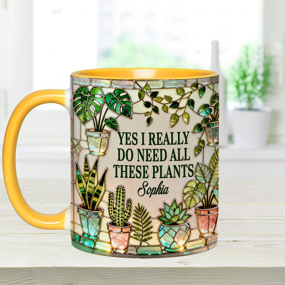 I Really Do Need All These Plants - Personalized Gardening Set Accent Mug with Acrylic Stirrers