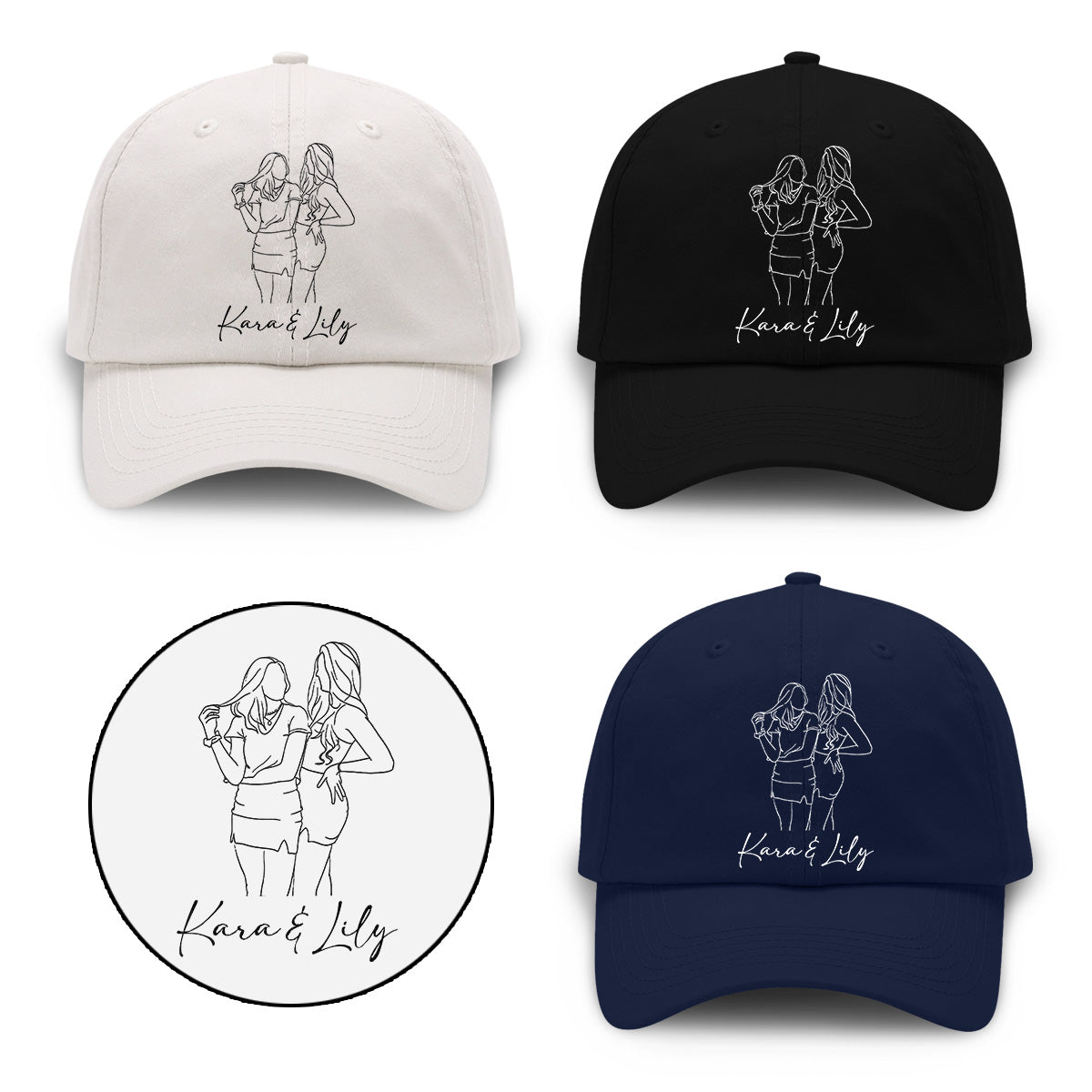 Custom Photo - Personalized Daughter Embroidered Classic Cap