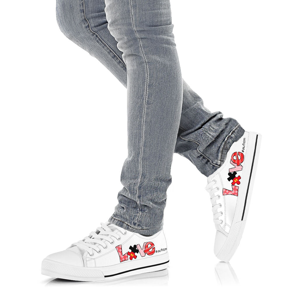 Love Autism Autism Awareness Low Top Shoes 0622