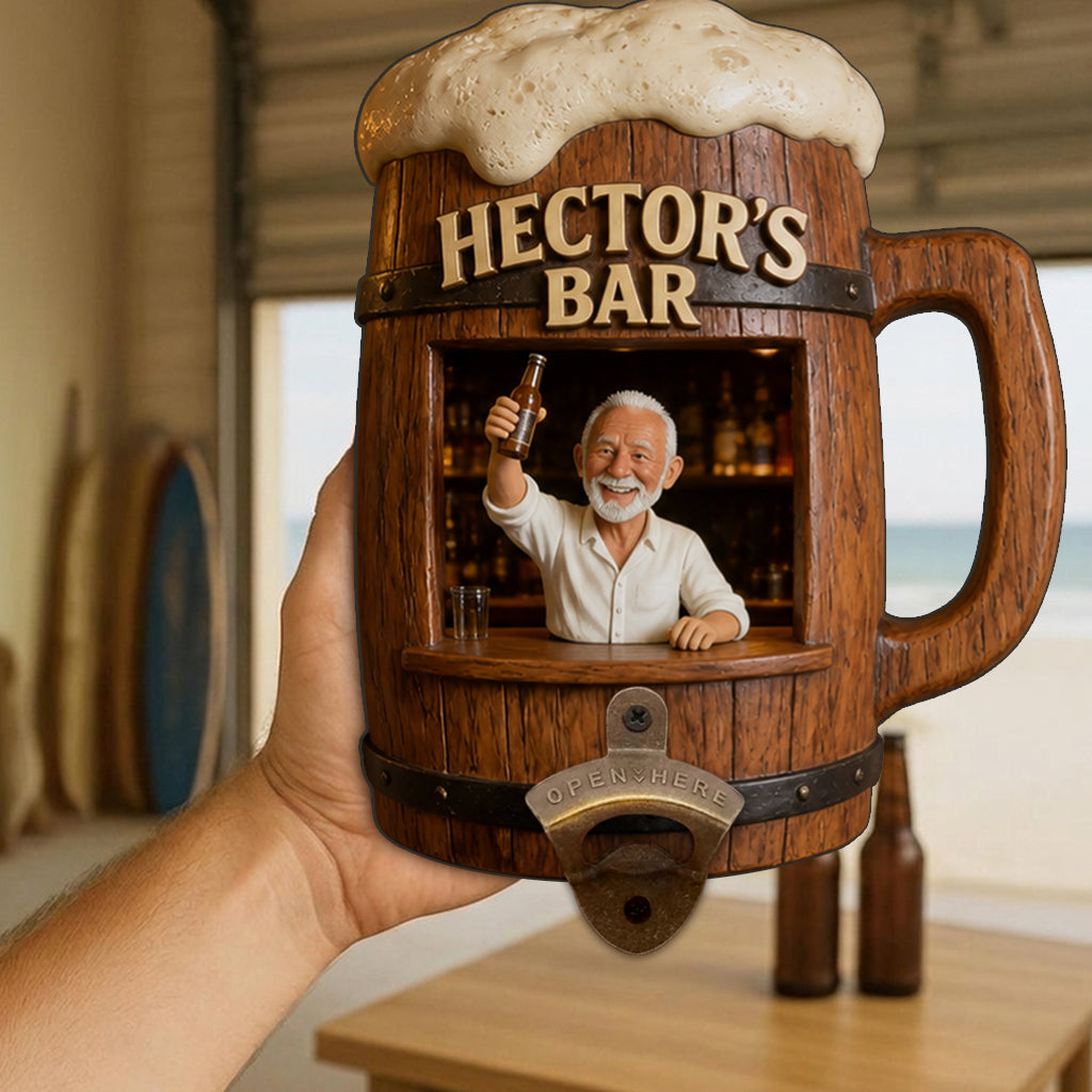 Funny Wall-Mounted Bottle Opener, Bar Custom Decoration - Personalized Beer Wall Bottle Opener