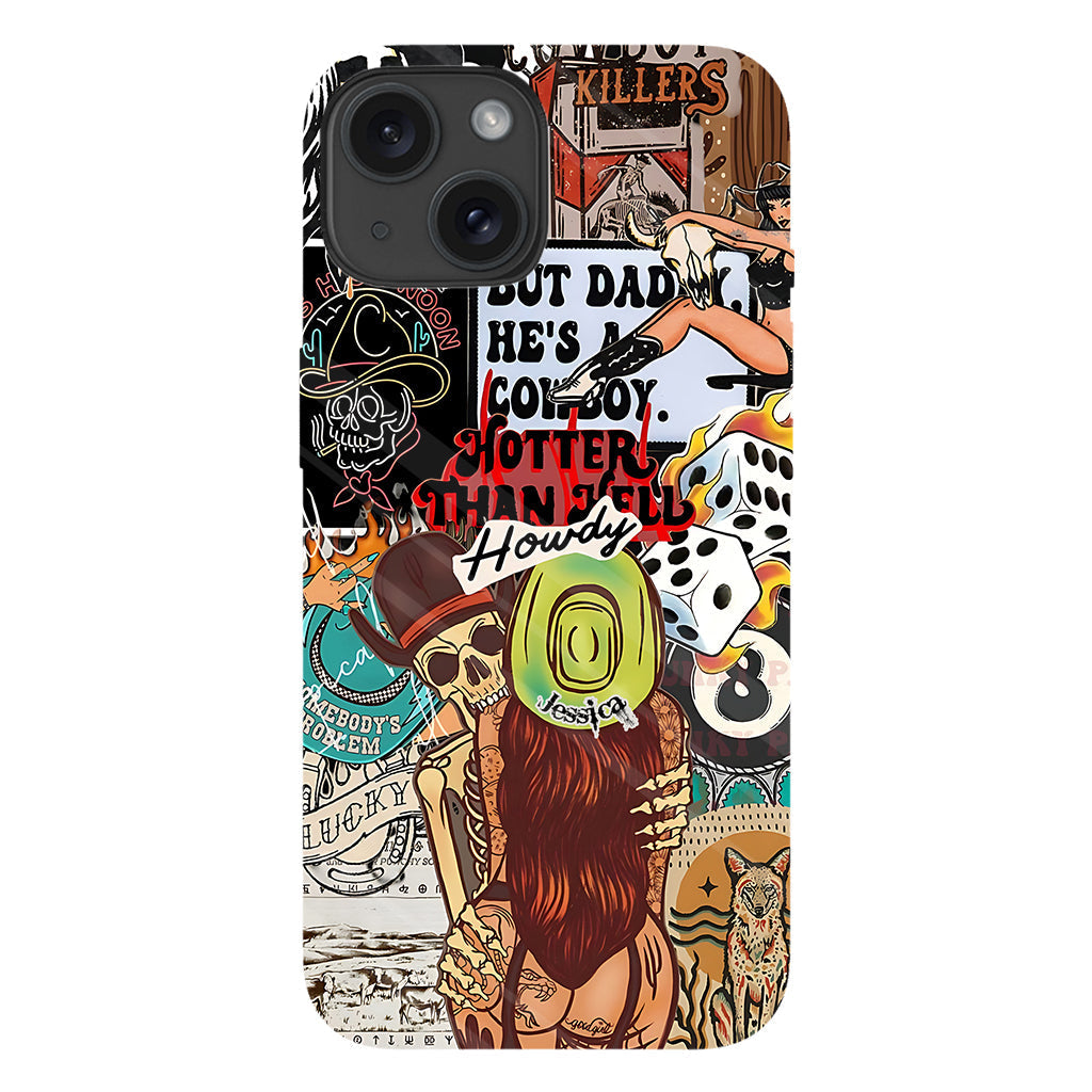 Howdy Cowgirl - Personalized Cowgirl Full Print Phone Case