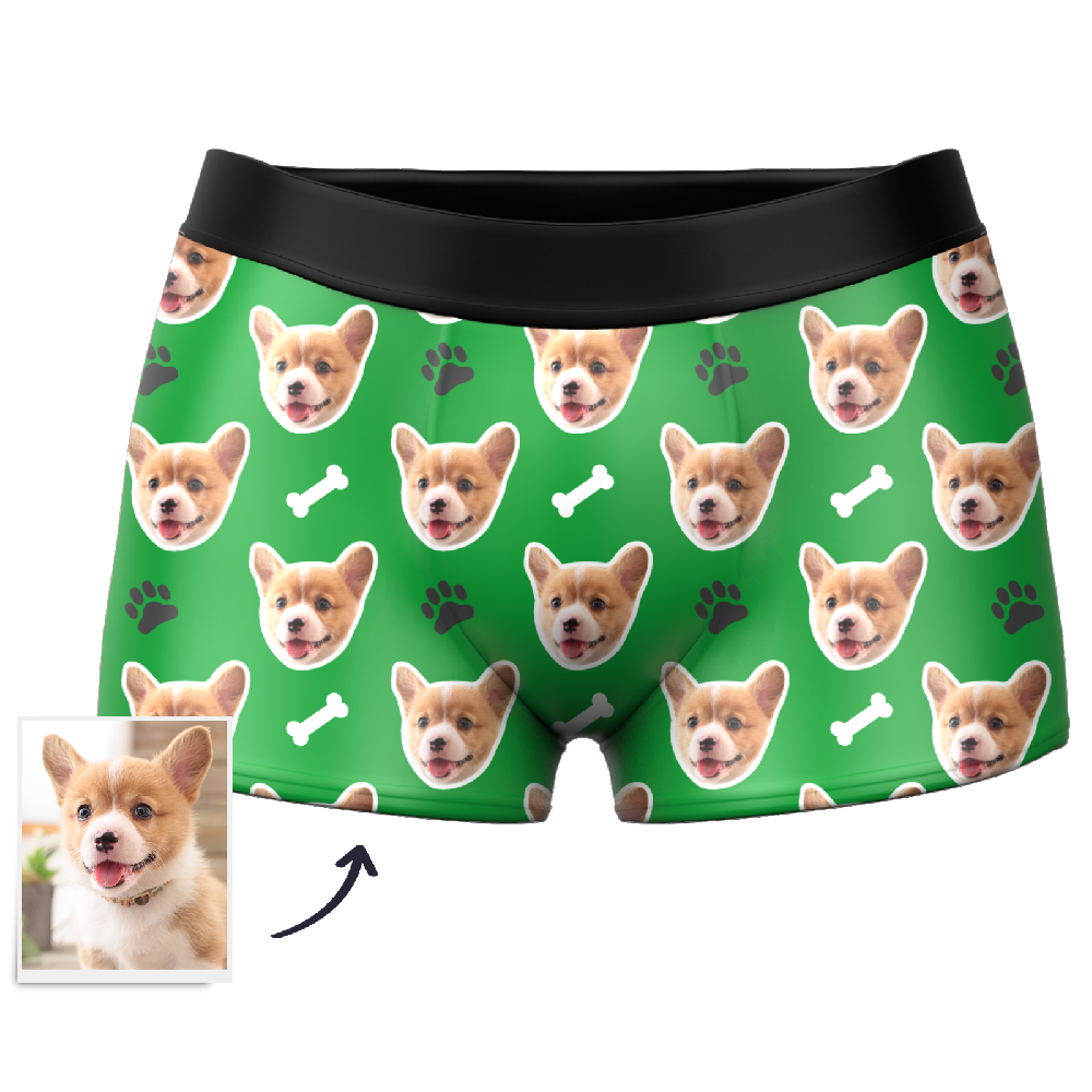 Custom Dog Face Boxers - Personalized Dog Men's boxer briefs
