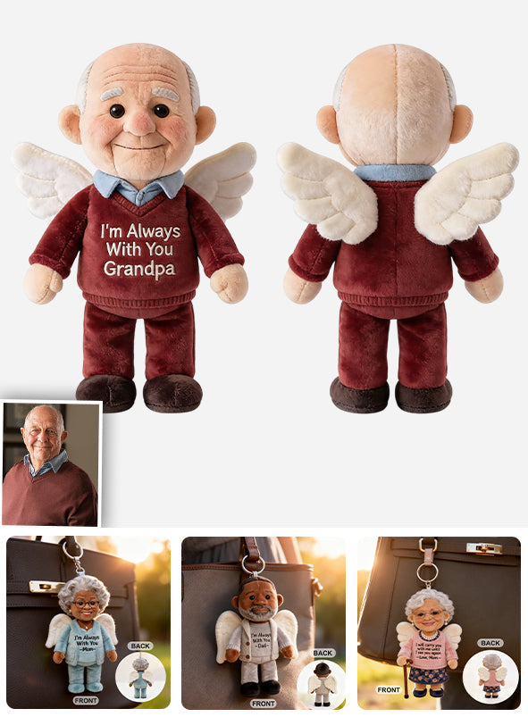 Always With You - Personalized Memorial Plush Keychain