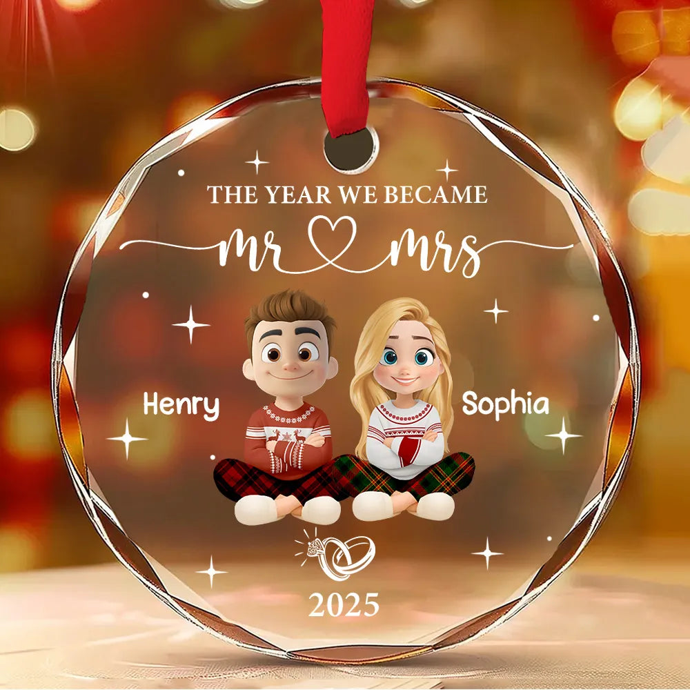 “The Year We Became Mr. & Mrs.” Personalized Couple Ornament