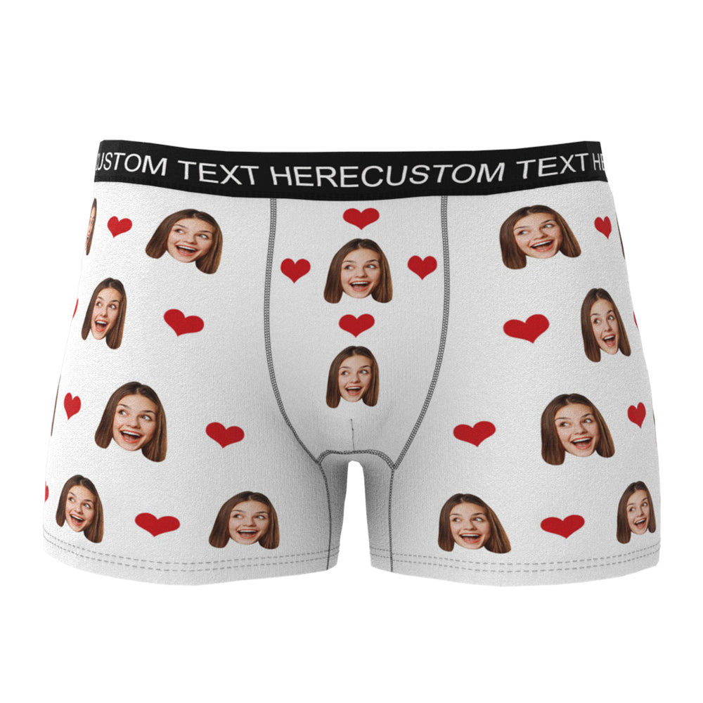 Custom Wife Or Girlfriend Face Boxers - Personalized Couple Men's boxer briefs