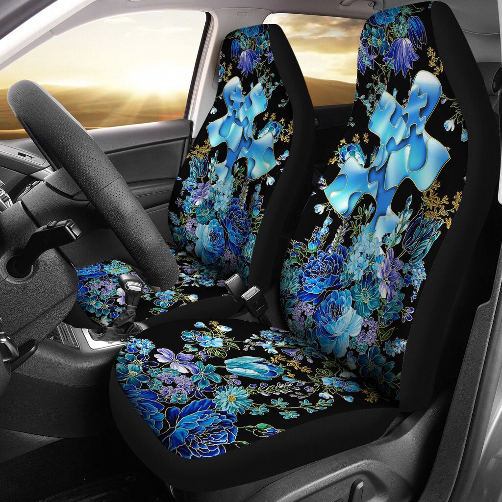 Blue Autism Piece Autism Awareness Seat Covers 0622