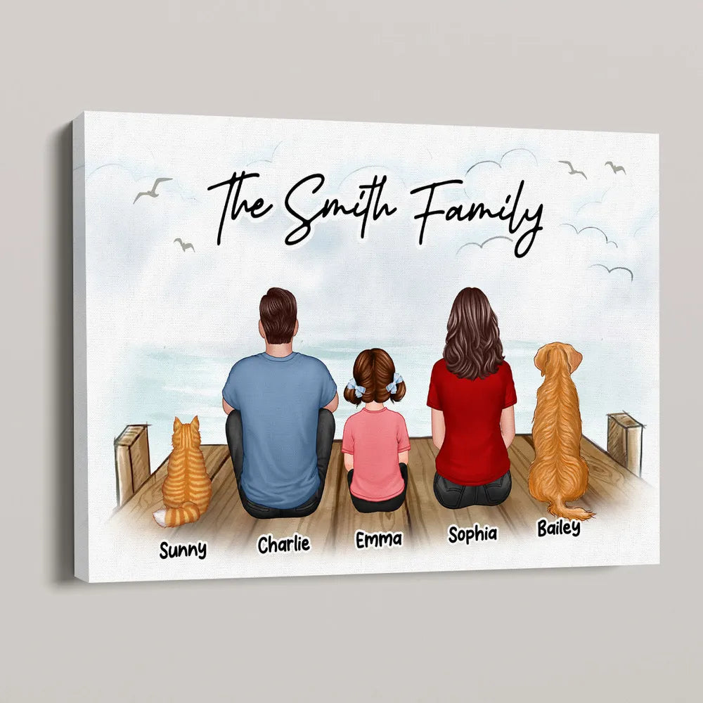 Warm Family Story, Personalized Canvas, Perfect Gift for Loved Ones