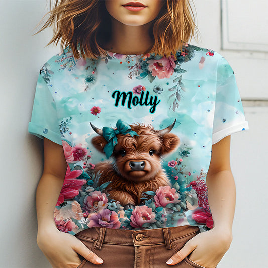 Cute Baby Cow - Personalized All Over Shirt