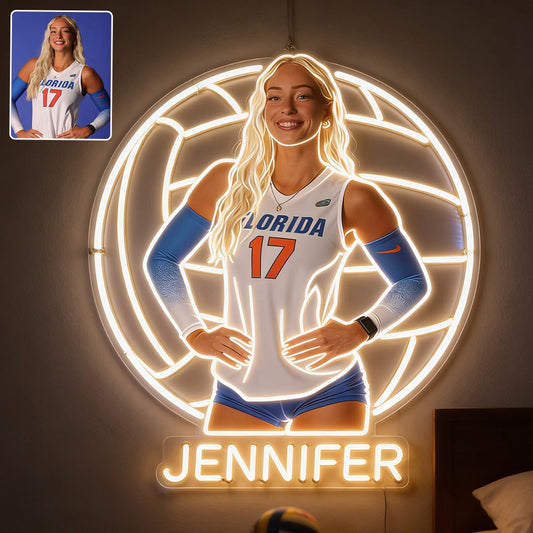 Any Sport - Personalized Volleyball LED Light Acrylic Sign