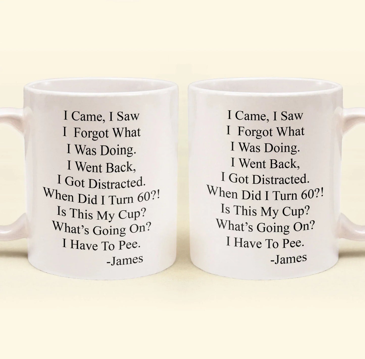 Funny Aging Quote Ceramic Mug, Personalized Daily Coffee Gift for Coworker or Friend, Cute Desk Laugh Gift