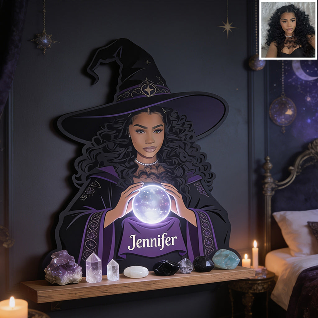 Be A Witch - Personalized Witch Wooden Floating Shelf