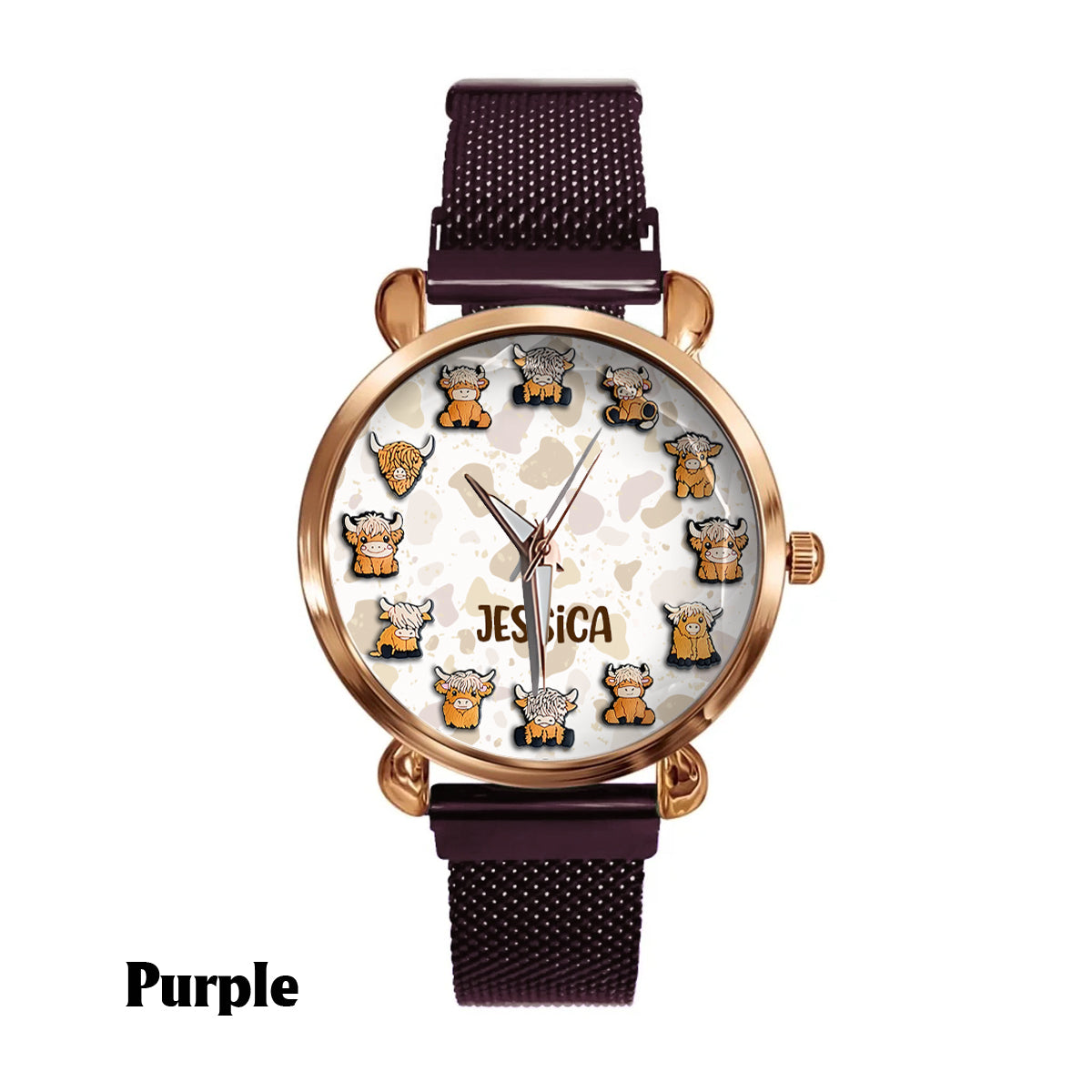 Just A Girl Who Loves Highland Cow - Personalized Highland Cow Women Hand Watch
