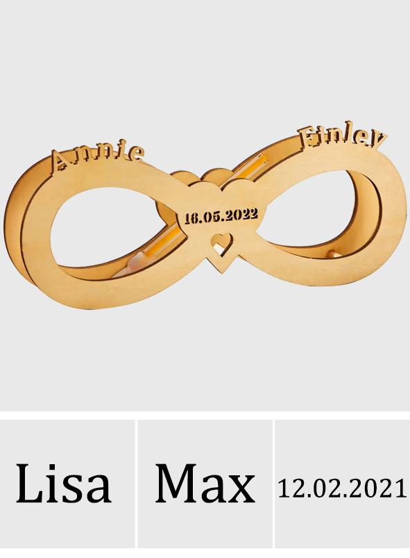 Forever In My Heart - Personalized Couple Infinity Lamp