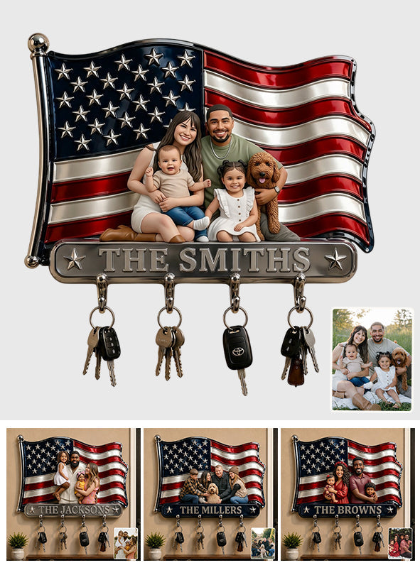 Any Photo Family Gift - Personalized Family Custom Shaped Hanging Rack