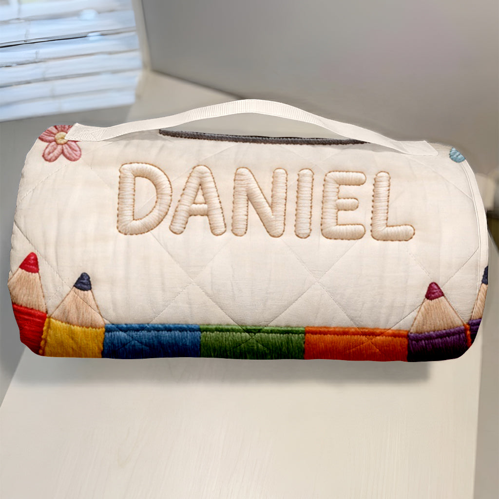Colored Pencils - Personalized Kid Nap Mat
