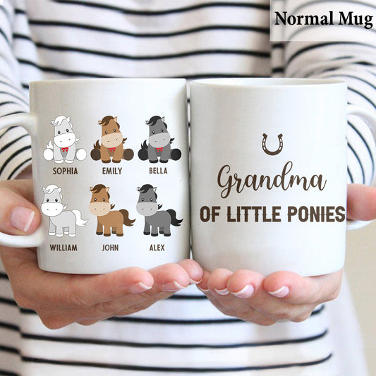 Daddy's Little Ponies - Horse gift for dad,grandpa, husband, him - Personalized Mug