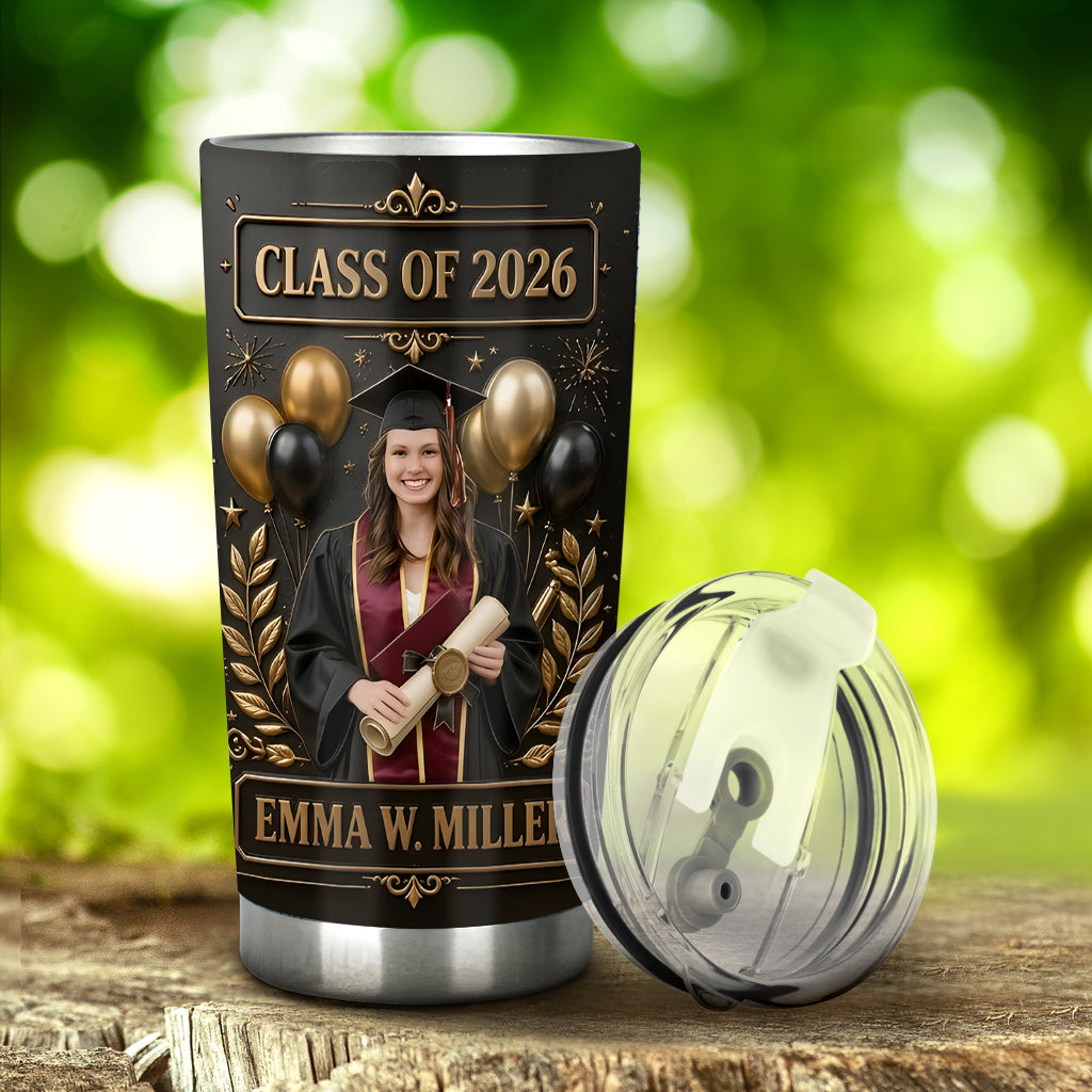 Any Photo Graduation Gift - Personalized Graduation Tumbler