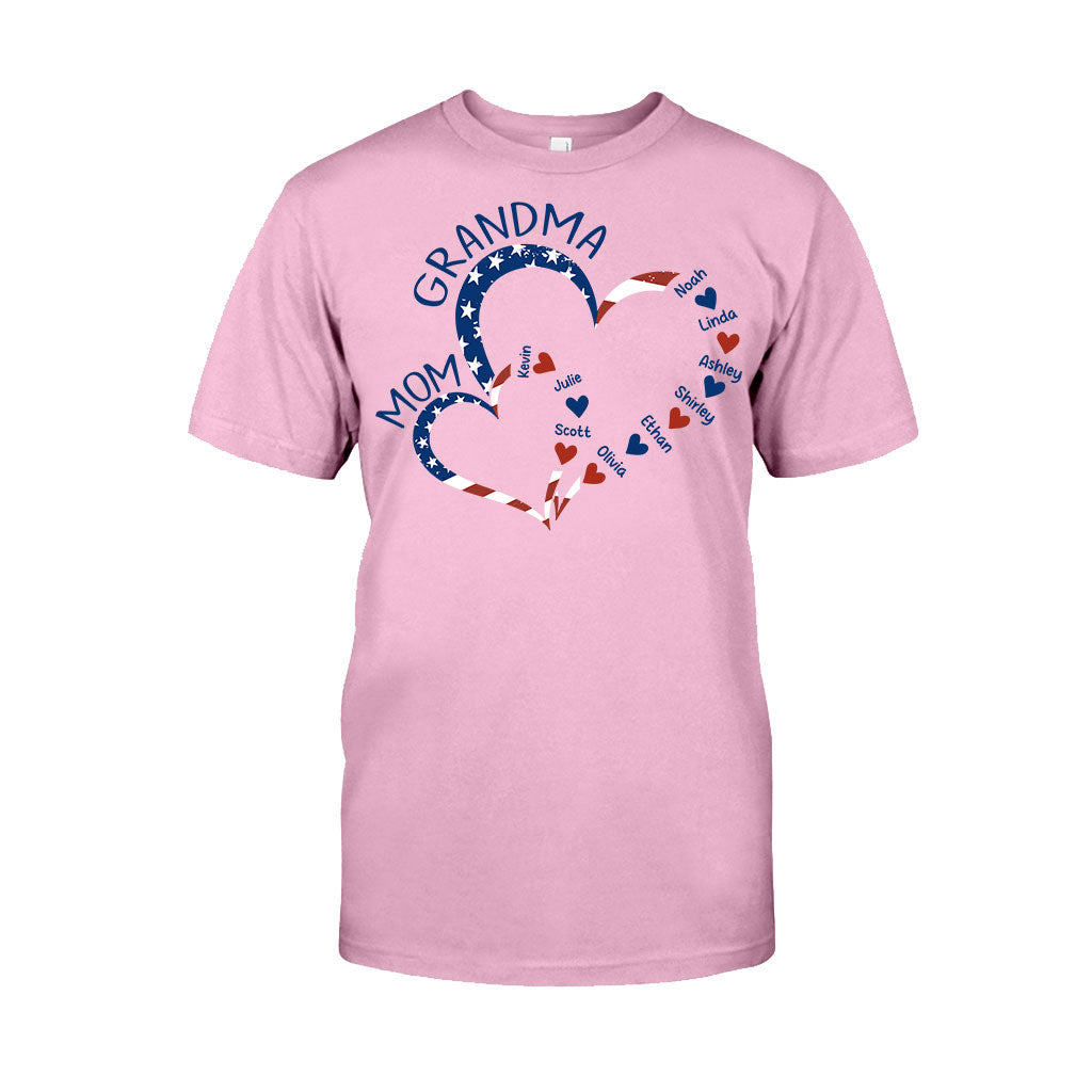 First Mom Now Grandma - Personalized Grandma T-shirt And Hoodie