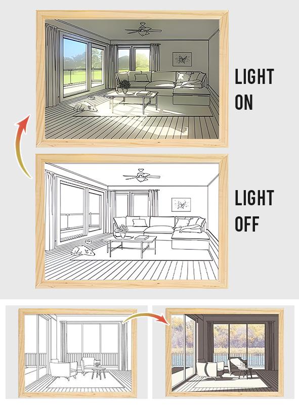 Line Art Painting Lamp